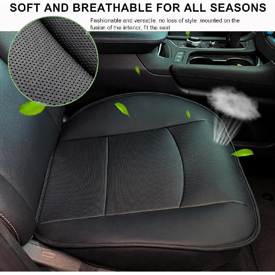 Car Seat Bottom Cover, Premium PU Leather Seat Protection Without Backrest, Front Bottom Seat Cushion Covers For Most Vehicles, Universal Interior