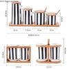 Nordic Black and White Stripes Ceramic Spice Jar Combination Set Salt Sugar Oil Soy Sauce Bottle Vinegar Pot Kitchen Supplies