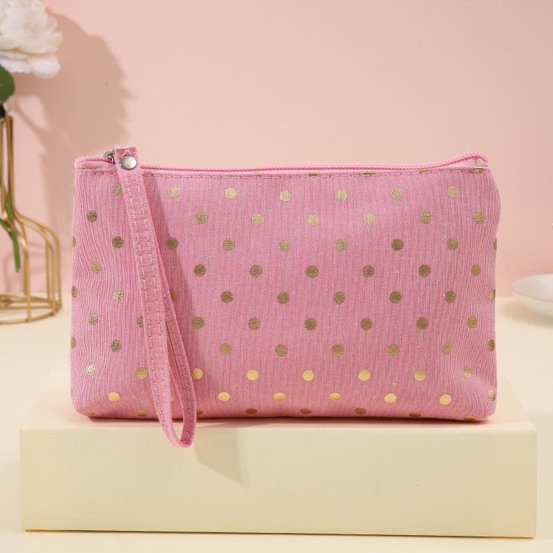 

Дорожный клатч для макияжа и туалетных принадлежностей в горошек - Портативная сумка для ухода за кожей и кошелек для монет