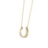 Kyocera Diamond Necklace in 18K Yellow Gold with a Carat Horseshoe Design 0.3