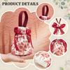 10er-Pack florale Kordelzug-Geschenktüten | Elegante Hochzeits- und Geburtstags-Gastgeschenktaschen | 17,5x13,5 Zoll Canvas-Teeparty-Tragetaschen