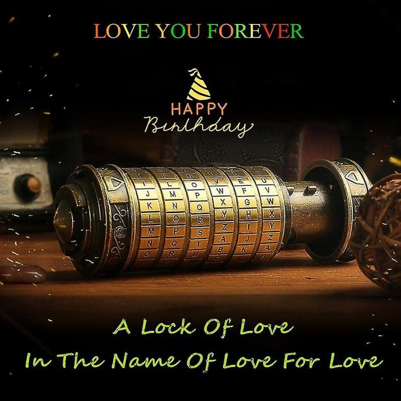 Da Vinci Code Mini Cryptex For Christmas Valentine's Day Most Interesting Birthday Gifts For Boyfriend And Girlfriend Brain Teaser Lock Puzzles