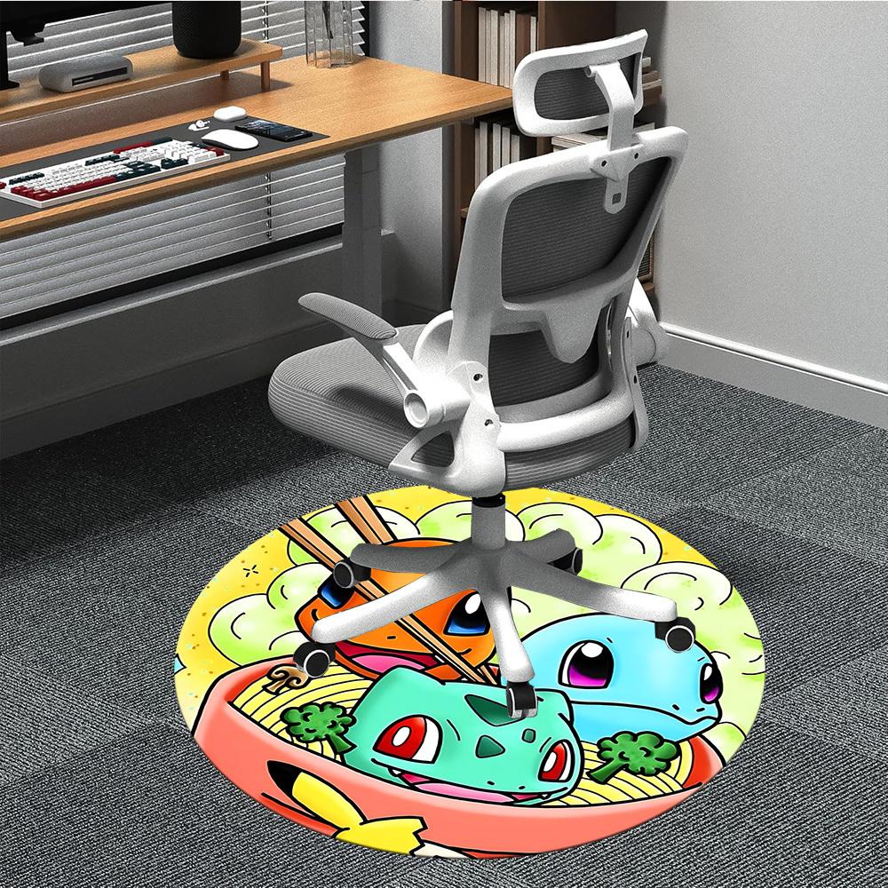 1pc Pokémon Friends Office Round Area Rug, Under Office Chairs Bedroom Living Room Home Decor  a1022238
