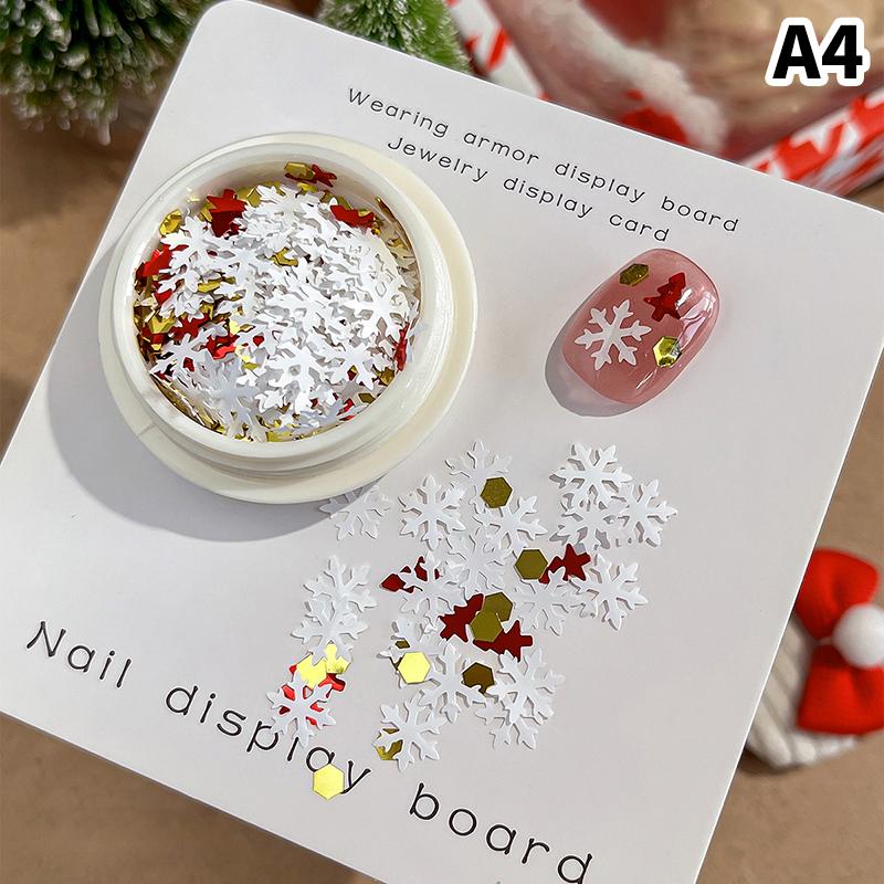 

3D рождественские снежинки металлические блестки для ногтей смешанный дизайн ажурные снежинки 3D рождественские снежинки декор A4