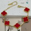 New Shiny Four-leaf Clover Bracelet Five-flower Fashion Sense Hand Jewelry Simple Jewelry