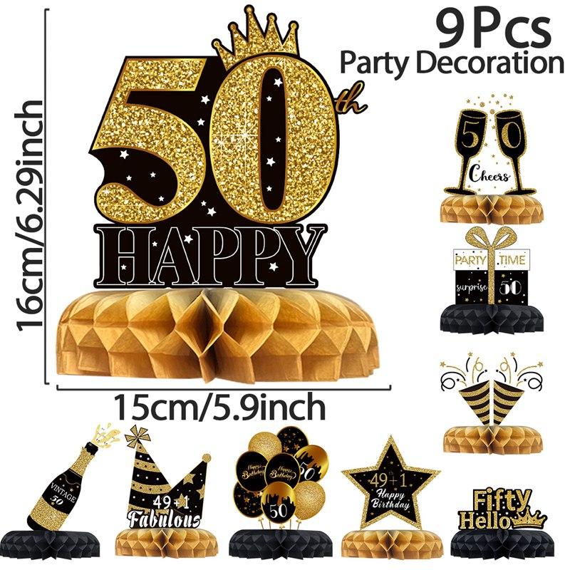 1pc Gold Black Table Cloth Large Disposable Table Cover Glitter Happy Birthday Tablecloths Kids Adult Birth Plastic Tables Cloth