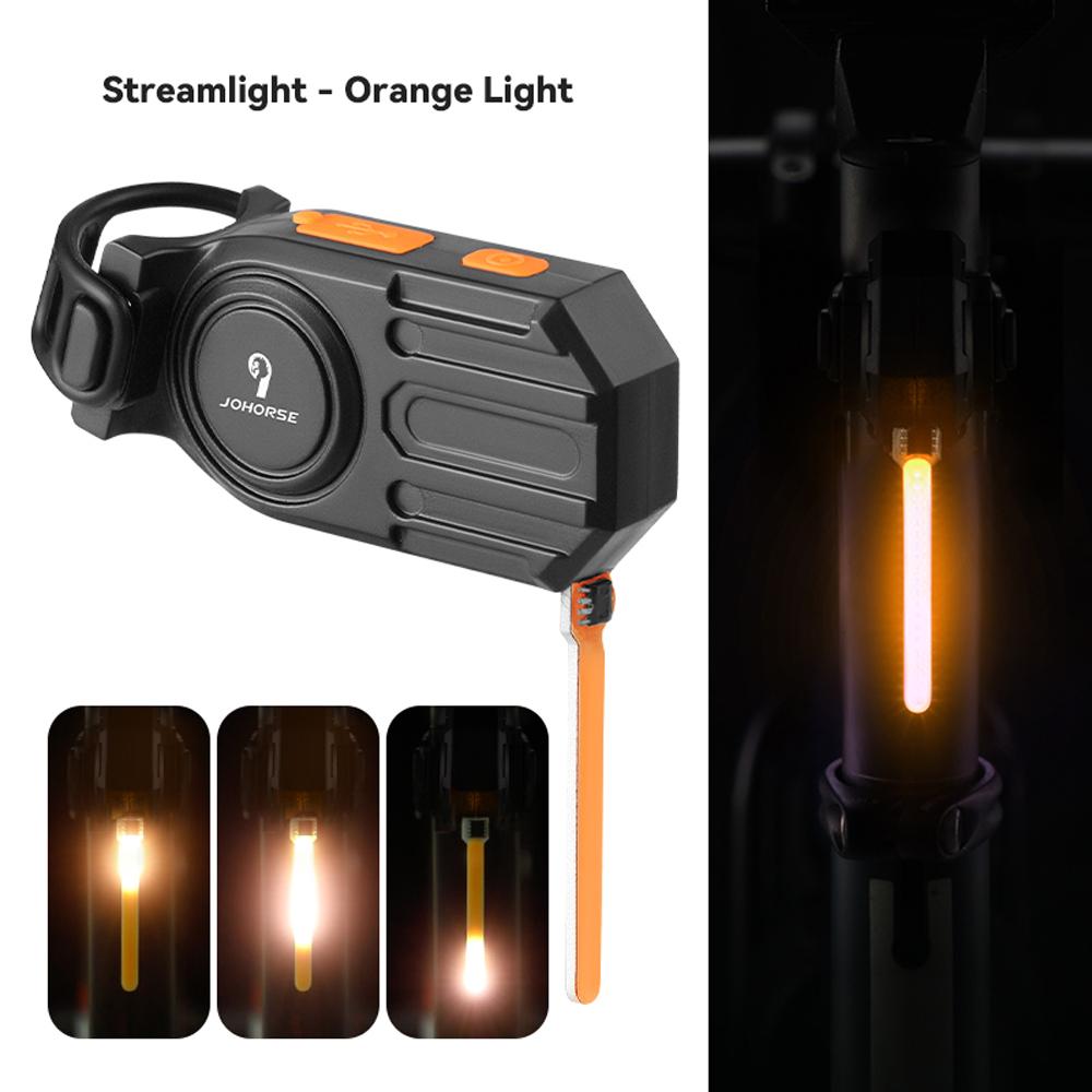 JOHORSE Bike Taillight USB Rechargeable Rear Light Cycle Warning Light Support Multiple Lighting