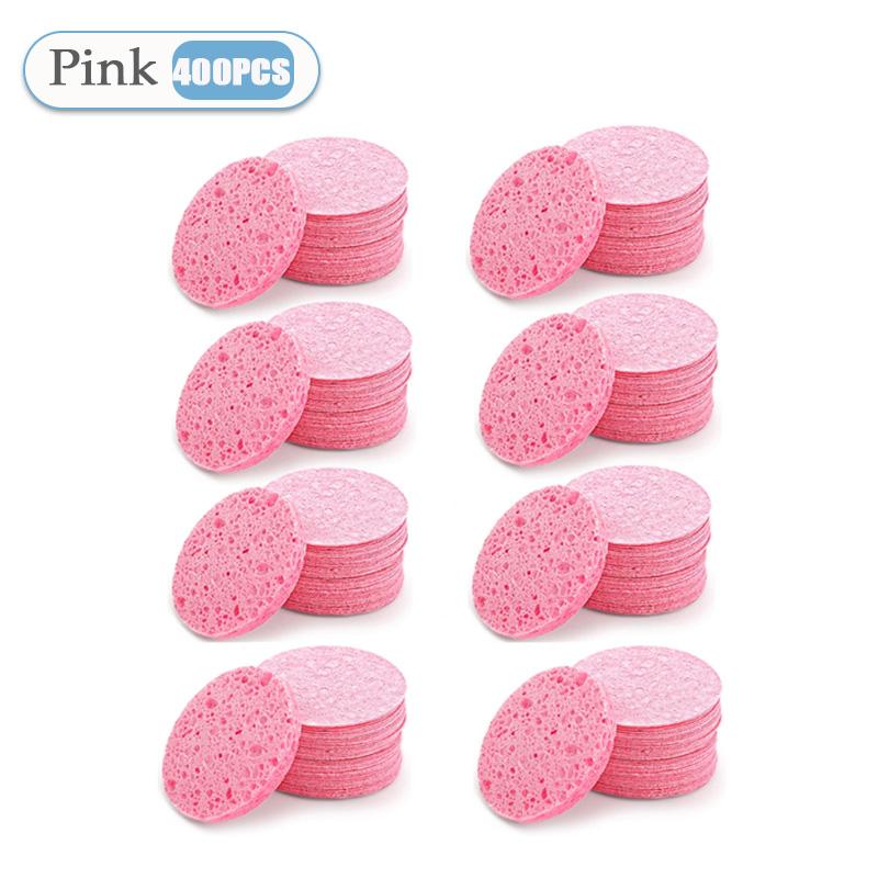 50-400PCS Compressed Facial Sponges Round Cellulose Facial Sponges Natural Cosmetic Spa Sponges Face Cleansing Massage