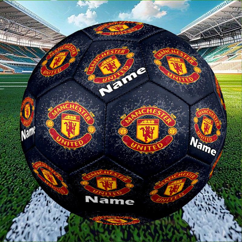 Custom Name Personalized Manchester Football F.C-A Print Size 5 Soccer Ball Training & Match Football, for Team, Kicking, Gift for Football Enthusiast