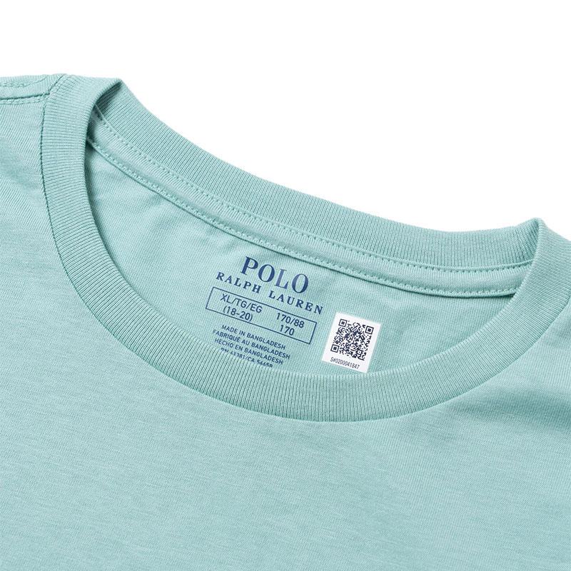 Polo Ralph Lauren Cotton Knit Crew Neck Embroidered Pony Logo Short Sleeve T-Shirt Kids tops Cerulean-Green 323832904-506