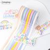 1cm Solid Matte Polyester Ribbon for Fresh Flower Bouquets - Single Color Woven Macaron Ribbon