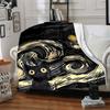 1pc Black Cat Blanket Warm, Cozy, And Soft, Suitable for Sofas, Beds, Cars, And Office Use.Perfect for Camping And Travel, Making It a Great Gift for