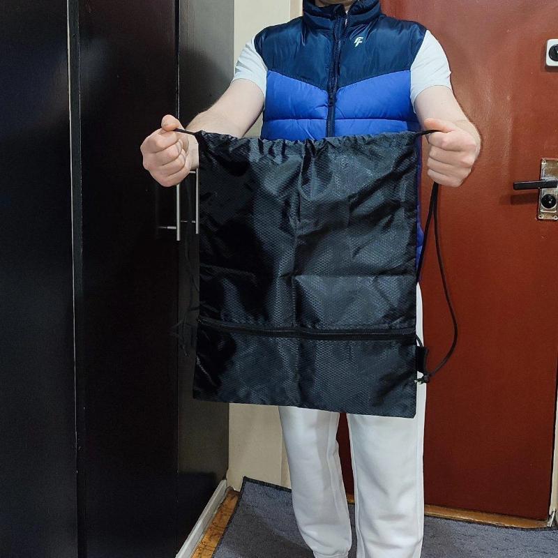 Plecak męski na co dzień, Składany worek ze sznurkiem, Niezbędnik na sport i siłownię, Lekka torba codzienna