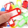 30 Coloured Plastic Key Fobs Luggage ID Tags Labels Key Rings with Name Cards