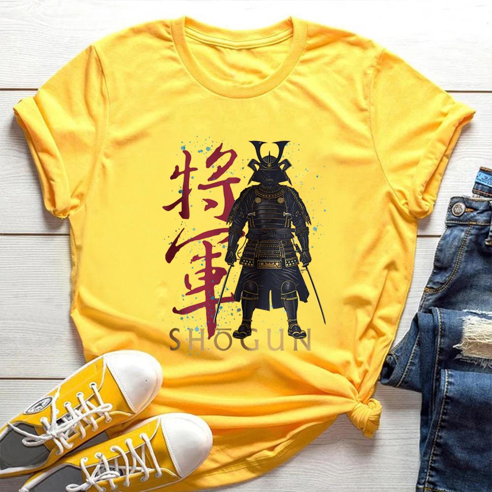 Retro Shogun Graphic T-Shirt Vintage Japanese Warrior Art Tee Shirt Shogun Hiroyuki Sanada Blackthorn Merch Short Sleeves Tops