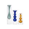 Colorful Double-layer Glass Vase, Vase Decoration Glass Vase Flowerpot Home Office Dining Table Decoration