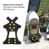 10 Studs AntiSkid Snow Ice Climbing Shoe Spikes Ice Grips Cleats Crampons Shoes Cover(Crampon Nonslip Shoe Cover M )