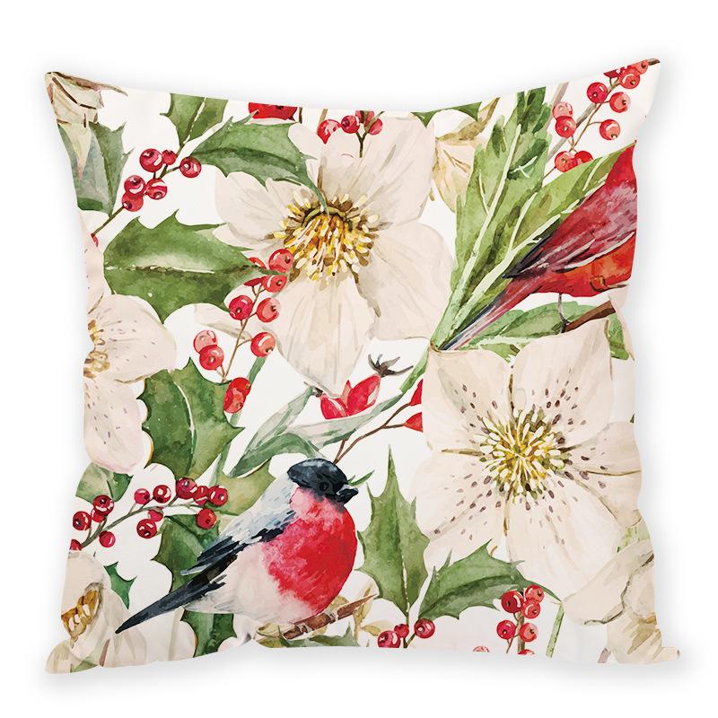 

Зеленые растения и цветы Инс Плюшевая наволочка с цифровой печатью Цветочная серия Середина лета Диван Автомобиль Покрывало 45Cm