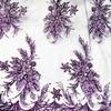 2Pcs DIY Flowers Mesh Embroidery Patch Sewing Repair Colored Beading Colored Lace Flower Applique Lace Fabrics Applique