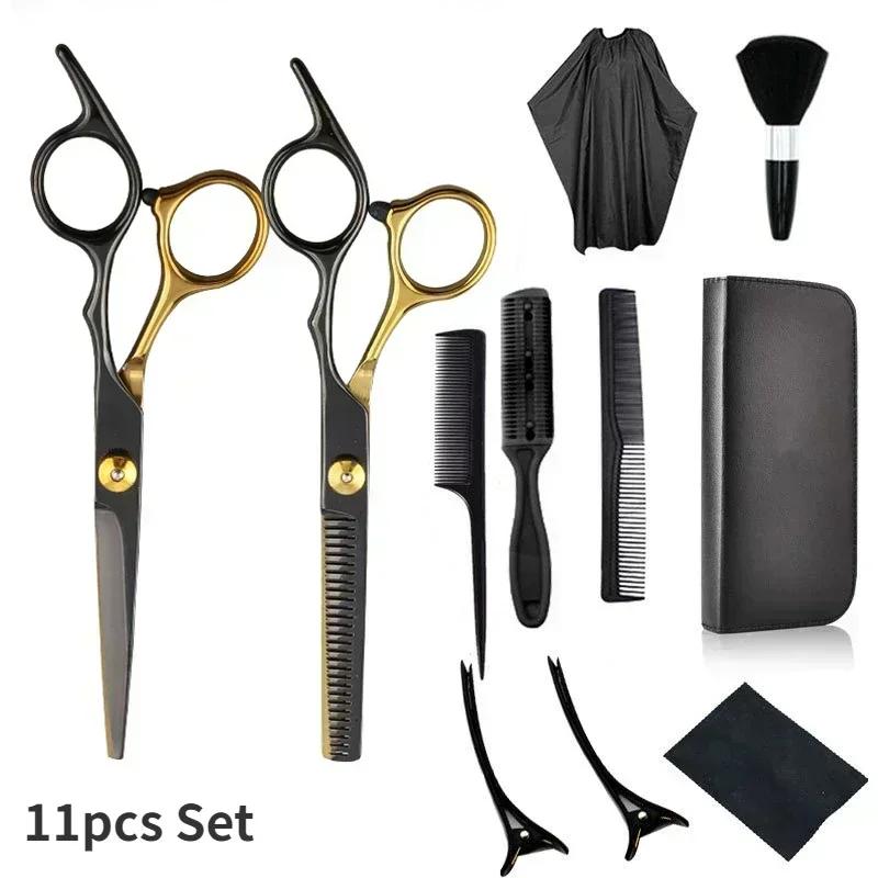 Hairdressing Scissors Set Hair Cutting Thinning Shears Set Professional Salon Stainless Steel Hair Scissors Barber Tools
