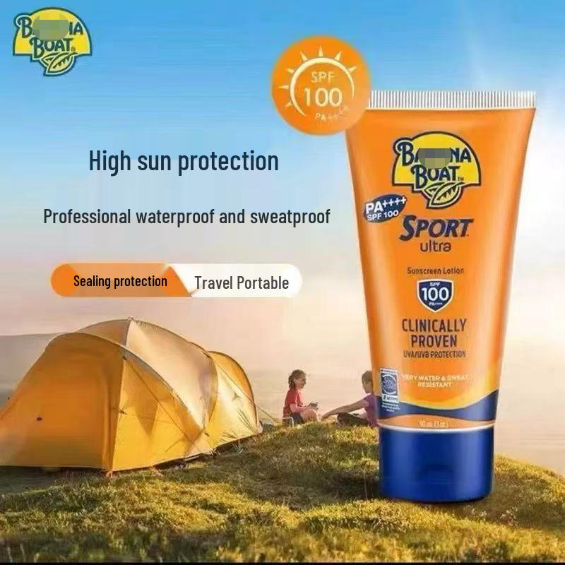 Banana Boat SPF100 Sunscreen Lotion, Waterproof & Sweatproof for Outdoor Military Training, Unisex, 90ml