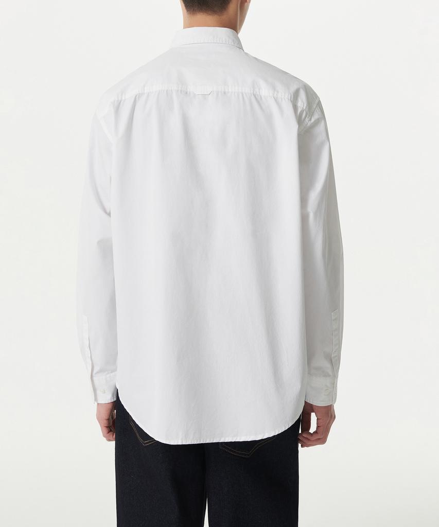 MUSINSA STANDARD Relaxed Washed Poplin Shirt [White]