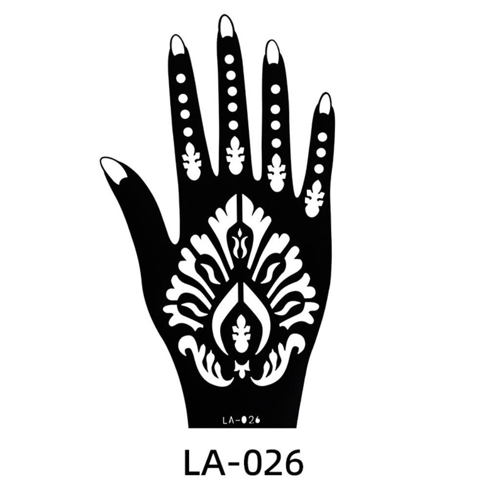 

India Henna Stencil Temporary Hand Tattoo Sticker Mehndi Tattoo Template Finger Foot Clavicle Style 25