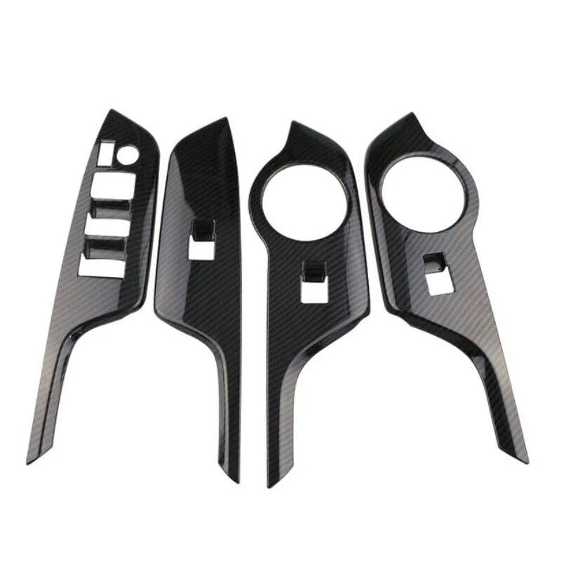 FOAL BURNING 4pcs/set Chrome Circular Car Door Window Lifter Cover Trim Sticker for Toyota C-HR CHR Accessories