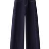 Damen Jeans mit Hoher Taille, Blaue Denim - Frühling/Sommer 2026, Petite, Schlank, Neun-Zehntel, Gerade Weiter Bein