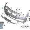 BMW 3 Series F35 LCI Front Bumper Assembly 51117429322
