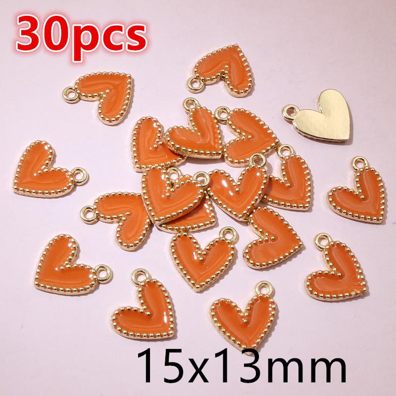 30-50Pcs 9x10mm/15x13mm Small Alloy Heart Charms Cute Love Pendants For DIY Bracelet Necklaces Jewelry Making Accessories