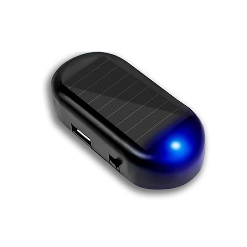 

1/2 шт. Автомобильный ложный охранный свет на солнечной батарее, имитирующий сигнализацию, беспроводная сигнальная лампа, светодиодная мигающая противоугонная лампа-предупреждение синий