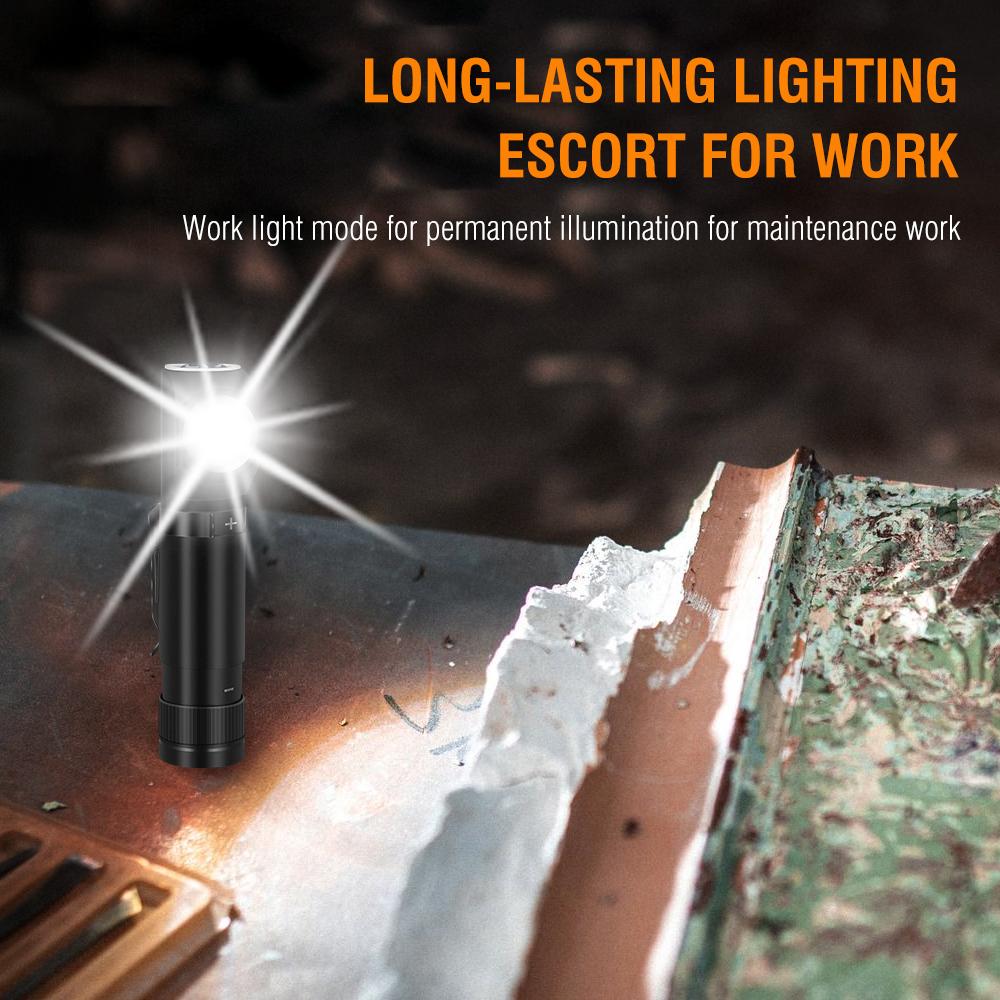 BORUIT HP100 LED Headlamp Headband Right Angle Flashlight 18650 TYPE-C Rechargeable Outdoor Head Lamp Torch Work Light