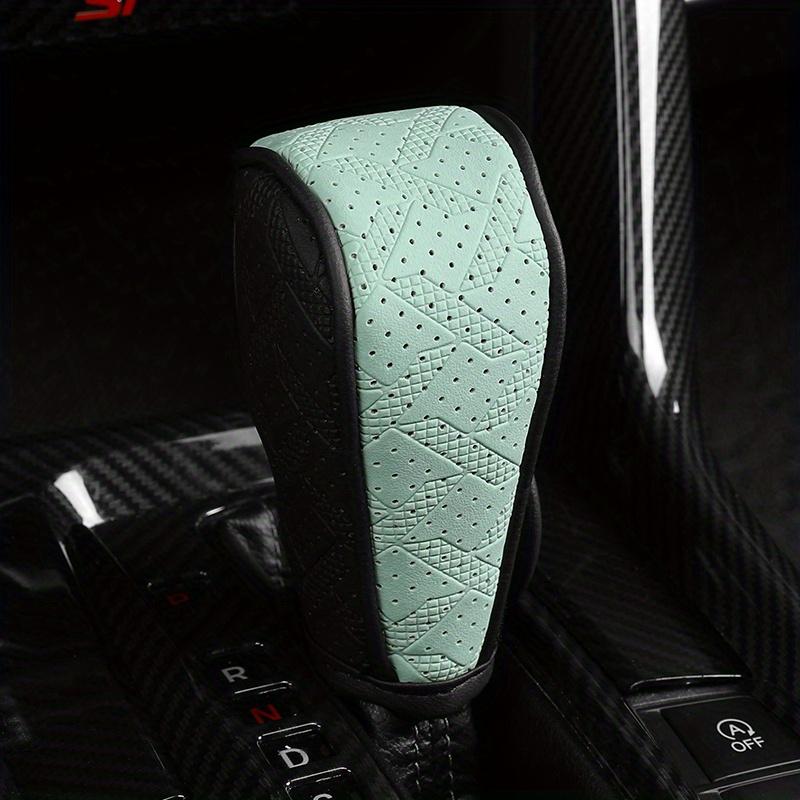 1 szt. Skórzany pokrowiec na skrzynię biegów z wzorem tysiąca ptaków, uniwersalny pokrowiec przeciwpyłowy na pozycje zmiany biegów w samochodzie