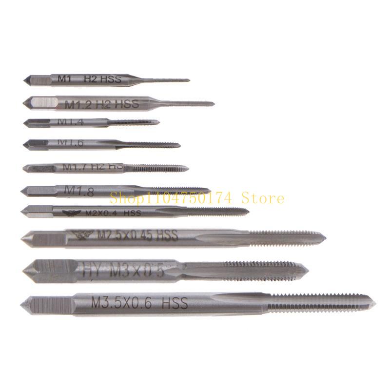 

10Pcs To M3.5 Machine Hand Tap Set HSS Thread Wire Tapping Threading Taps top sale срібний