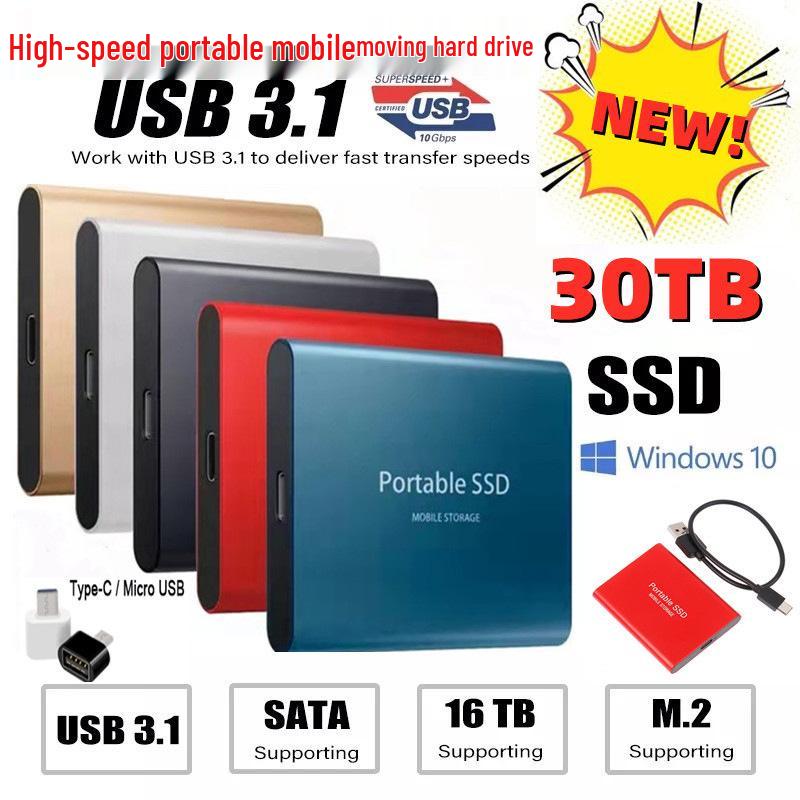 

Новый портативный твердотельный накопитель USB 3.1 высокой емкости для трансграничного расширения 128TB