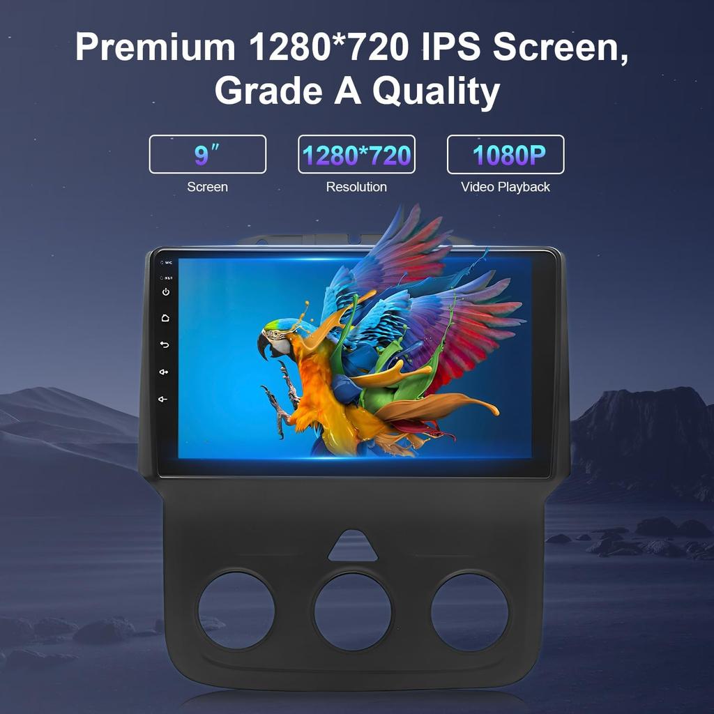 Car Stereo Radio for Dodge Ram 1500 2500 3500 2013-2019, Touchscreen, CarPlay, Android Auto, GPS, Backup Camera, Android 13