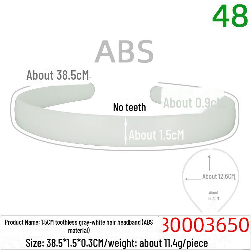 Handmade 2.5CM Toothless Black Hairband - PS Material Hair Accessory