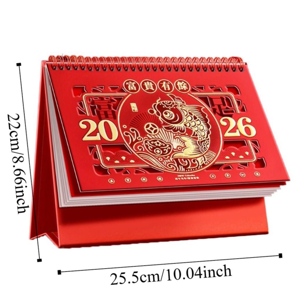 Chinese Style New Year Calendar Traditional Standing Flip Calendar Daily Planning