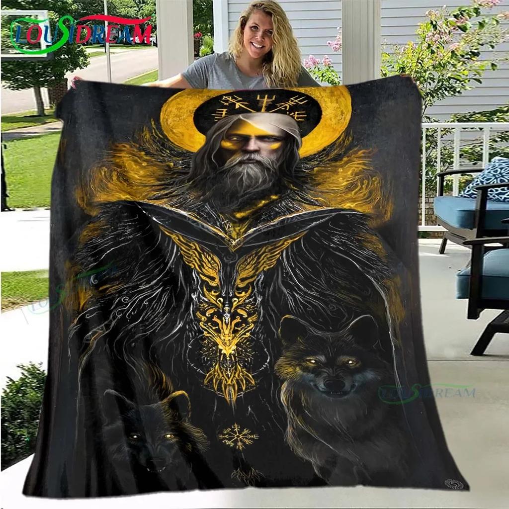Nordische Wikinger-Mythologie Weiche Decke Sport Wohnzimmer Schlafzimmer Sofa Bett Decke Geburtstagsgeschenk Reise Büro Mittagspause Decke