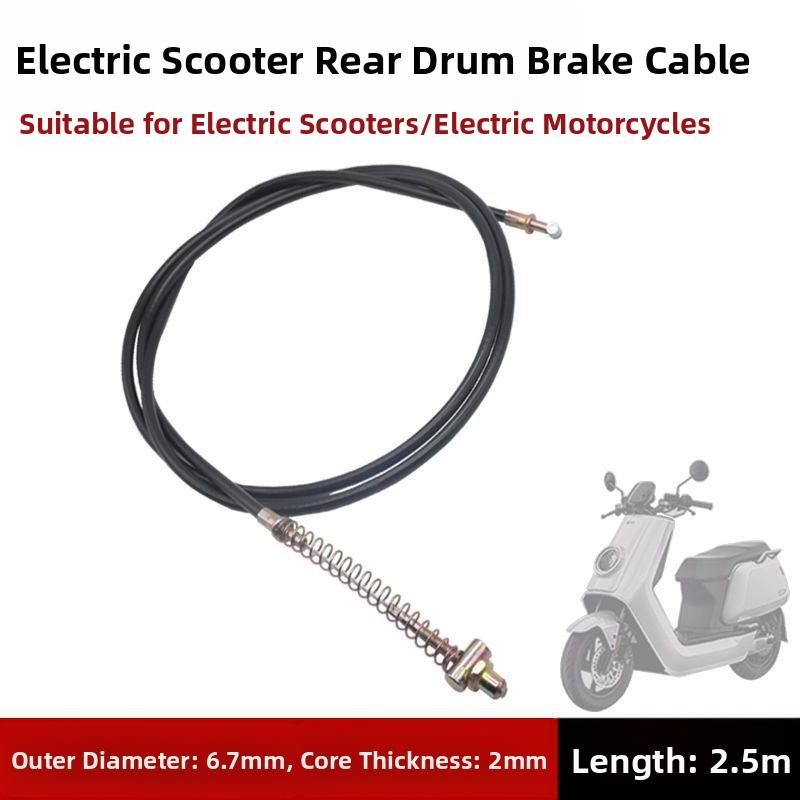 Premium Drum Brake Cable - Wear-Resistant, Flexible, Compatible with Most 2-Wheel Vehicles, Long-Lasting Brake Performance