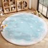 Girly Cream Style Carpets for Living Room Cute Pink Bedroom Decor Carpet Fluffy Soft Round Lounge Rug Home Thick Plush Floor Mat