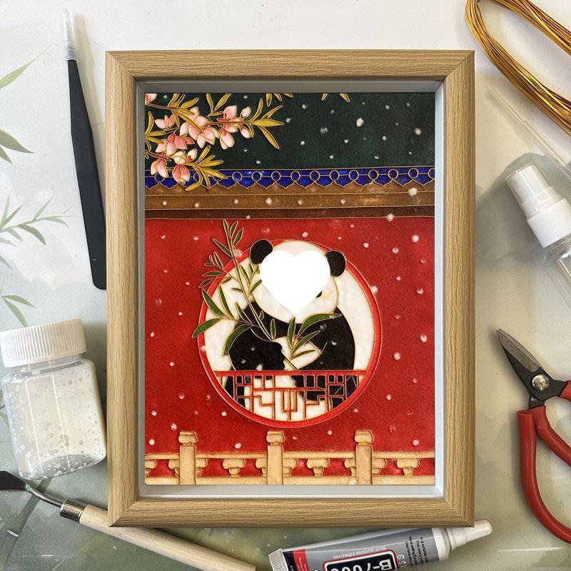 Cloisonné Enamel Painting Kit: Handmade Heritage Gift & Photo Frame Display