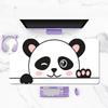 Simple Hand Drawn Panda Large Size Playmat Cute Cartoon Mousepad For Games Laptop Desk