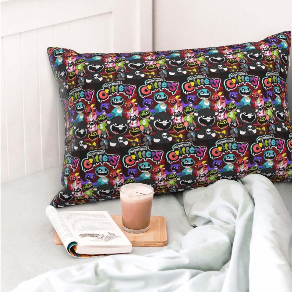 Nightmare Critters Cartoon Rectangle Pillowcase Cushion Cover Decor Bedroom Bed Home Comfort Throw Pillow
