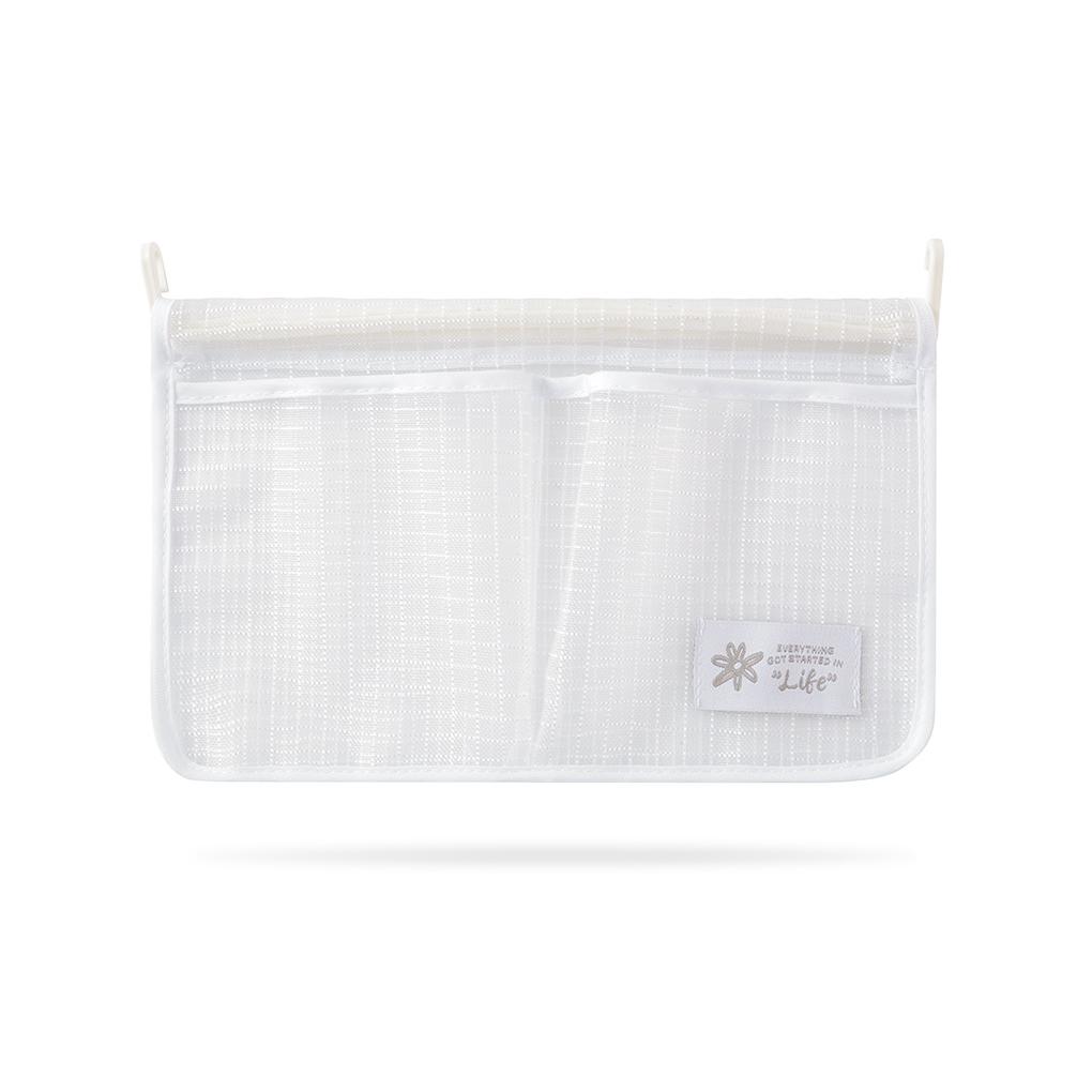 

Сетчатый мешок для хранения в холодильнике, двойной отсек, органайзеры для закусок, приправ, портативный многоразовый пластиковый органайзер 1pc