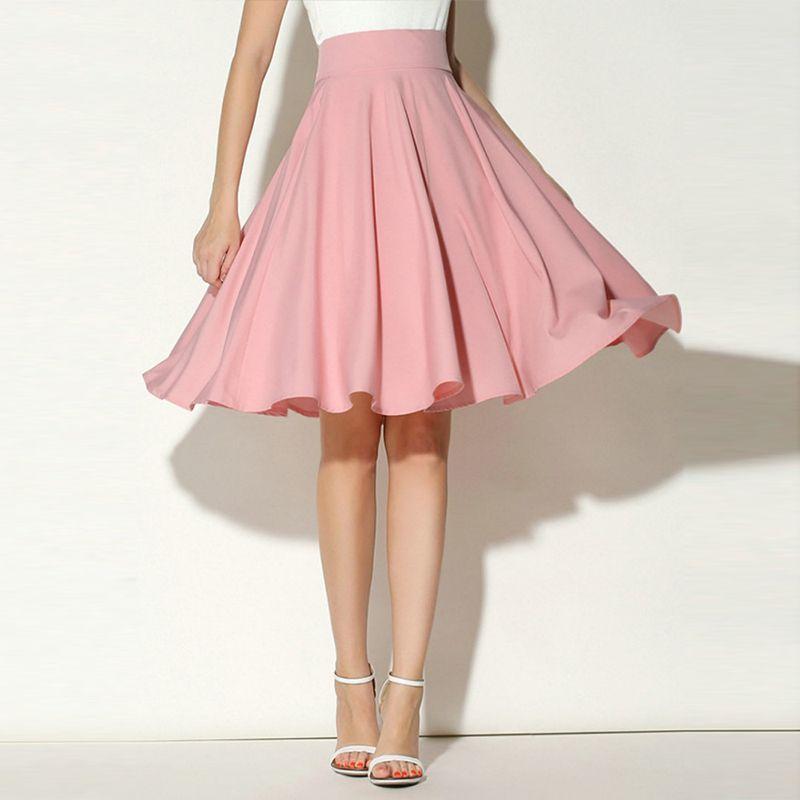 Premium Quality New Women Flared Knee Length Skater Skirt For Stylish Office Wear