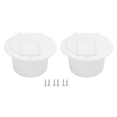 2 Set RV Electrical Cable Hatch Snap On Lid Easy To Slide Door Round Power Cable Plug Storage Hatch