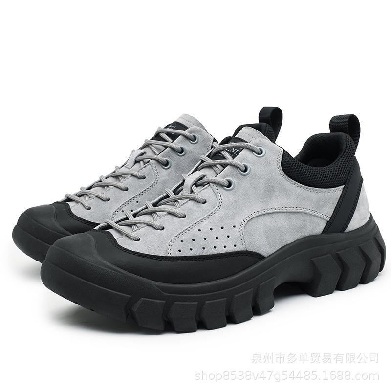 

Мужские походные ботинки для улицы, носовой слой из свиной кожи, противоскользящие и износостойкие, в британском стиле, легкие и удобные, рабочая одежда и модная обувь 43