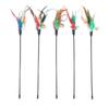 Colorful Feather Cat Teaser Stick with Packaging, Cat Toy